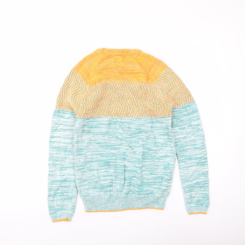 Weird Fish Womens Multicoloured Crew Neck Cotton Pullover Jumper Size 8