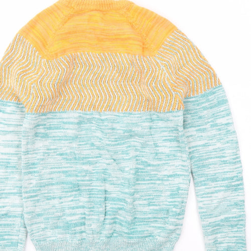 Weird Fish Womens Multicoloured Crew Neck Cotton Pullover Jumper Size 8