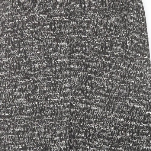 Marks and Spencer Womens Black Polyester A-Line Skirt Size 16 Zip