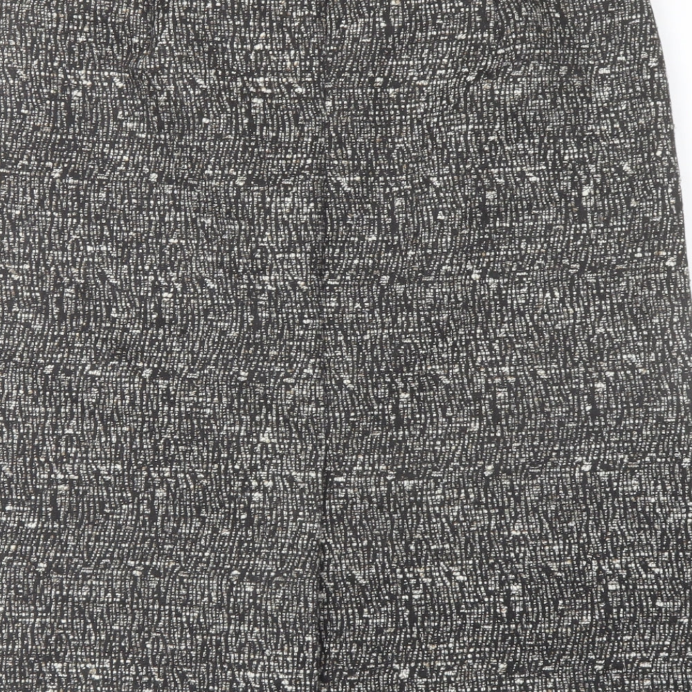Marks and Spencer Womens Black Polyester A-Line Skirt Size 16 Zip
