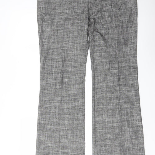 Monsoon Womens Grey Polyester Trousers Size 14 L31 in Regular Button