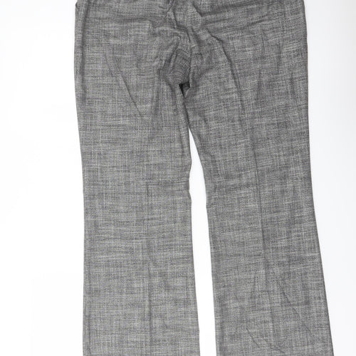 Monsoon Womens Grey Polyester Trousers Size 14 L31 in Regular Button