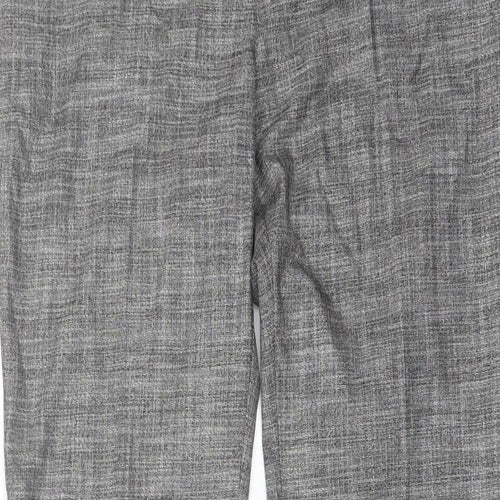 Monsoon Womens Grey Polyester Trousers Size 14 L31 in Regular Button
