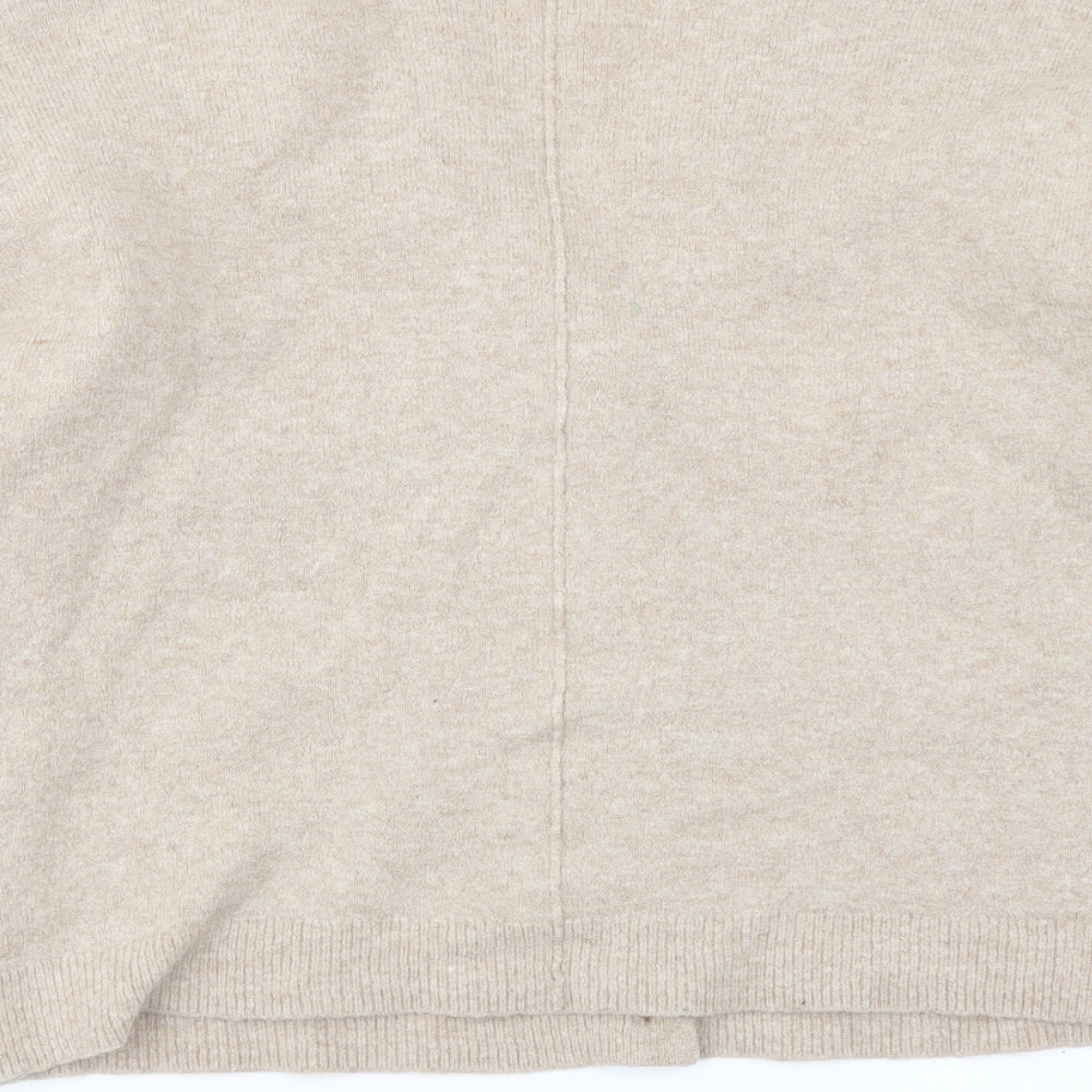 Esprit Womens Beige V-Neck Acrylic Cardigan Jumper Size M