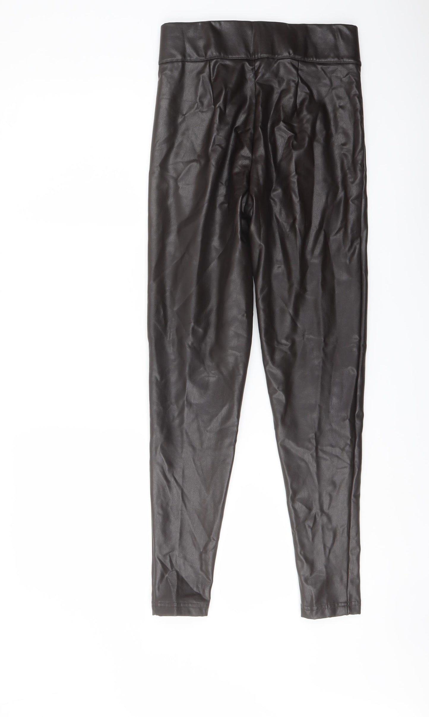 Marks and Spencer Womens Brown Polyester Jegging Trousers Size 8 L26 in Regular