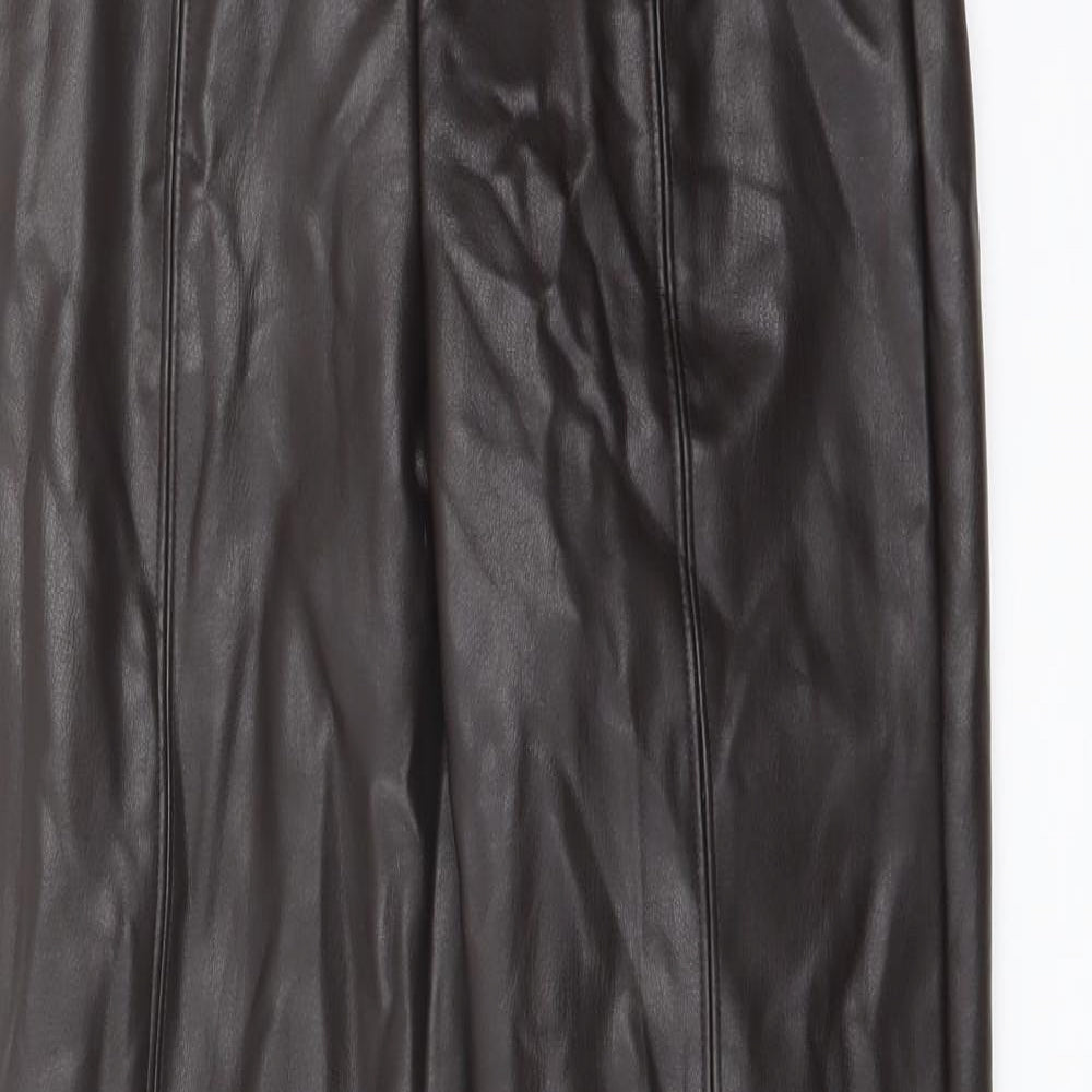 Marks and Spencer Womens Brown Polyester Jegging Trousers Size 8 L26 in Regular