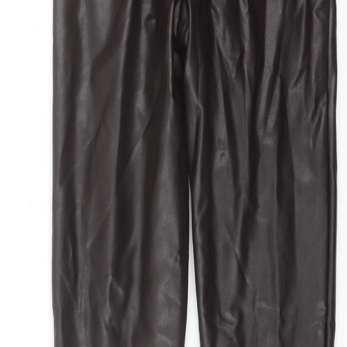 Marks and Spencer Womens Brown Polyester Jegging Trousers Size 8 L26 in Regular