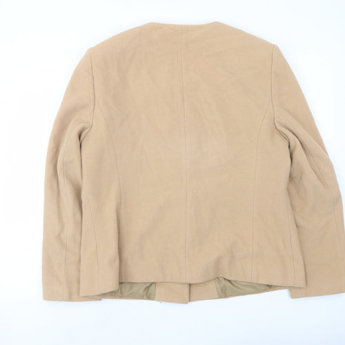 Gray Osbourn Womens Beige Jacket Size 18 Button
