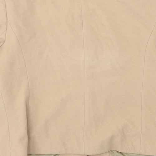 Gray Osbourn Womens Beige Jacket Size 18 Button