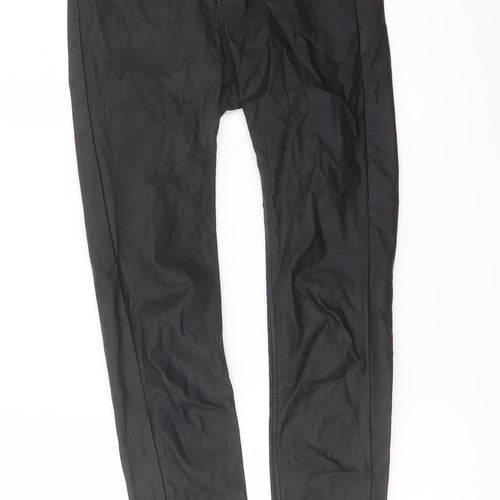 Stradivarius Womens Black Polyester Jegging Trousers Size 6 L27 in Regular Button