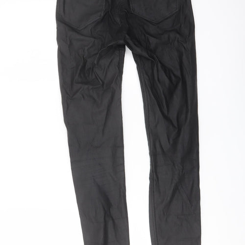 Stradivarius Womens Black Polyester Jegging Trousers Size 6 L27 in Regular Button