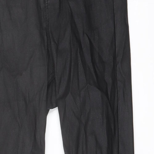 Stradivarius Womens Black Polyester Jegging Trousers Size 6 L27 in Regular Button