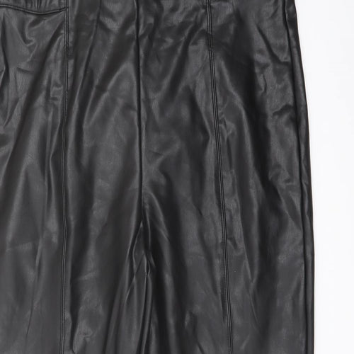 Marks and Spencer Womens Black Polyester Trousers Size 18 L25 in Regular