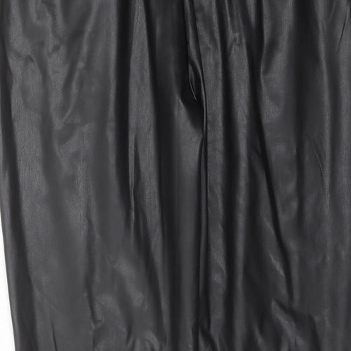 Marks and Spencer Womens Black Polyester Trousers Size 18 L25 in Regular