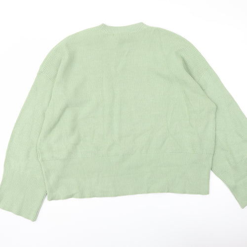 Marks and Spencer Womens Green Crew Neck Viscose Pullover Jumper Size XL
