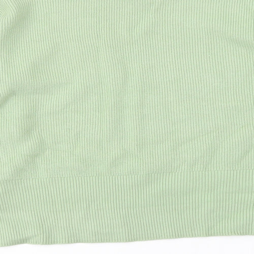 Marks and Spencer Womens Green Crew Neck Viscose Pullover Jumper Size XL