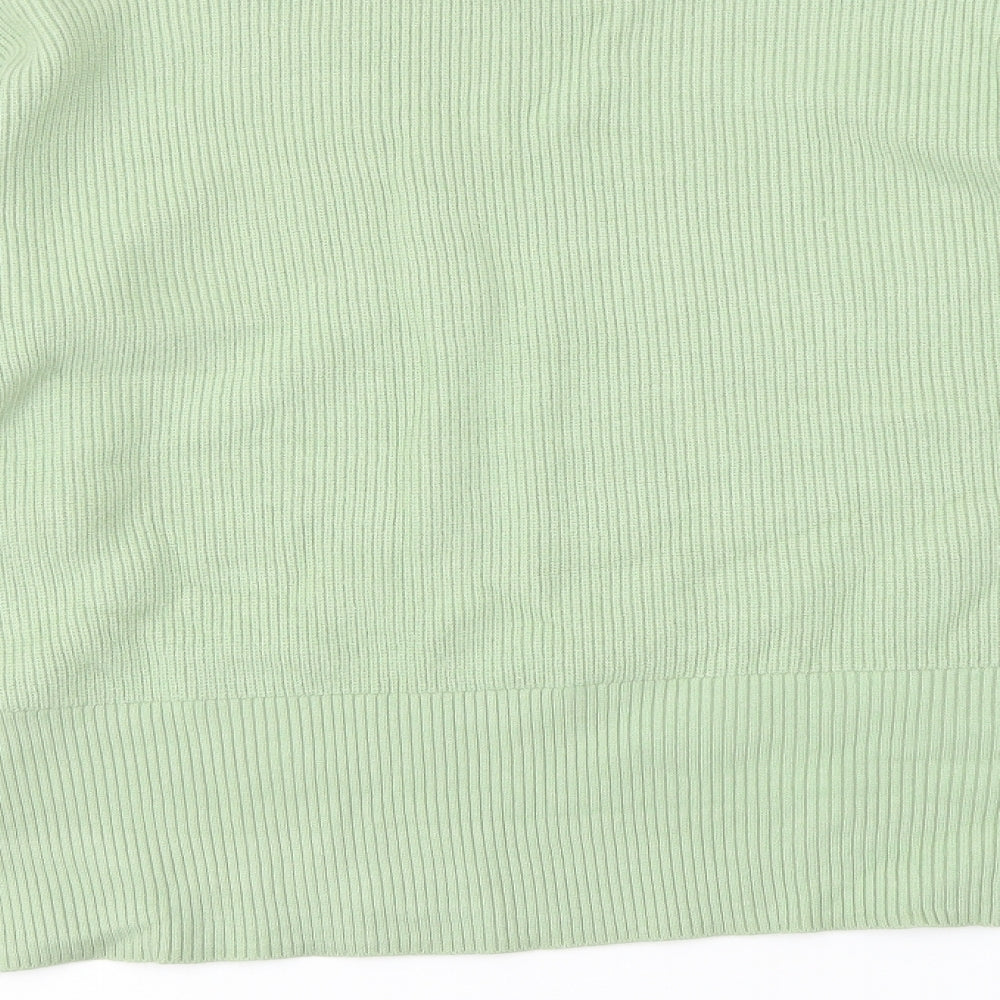 Marks and Spencer Womens Green Crew Neck Viscose Pullover Jumper Size XL