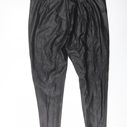 Marks and Spencer Womens Black Polyester Trousers Size 18 L26 in Regular