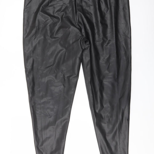 Marks and Spencer Womens Black Polyester Trousers Size 18 L25 in Regular