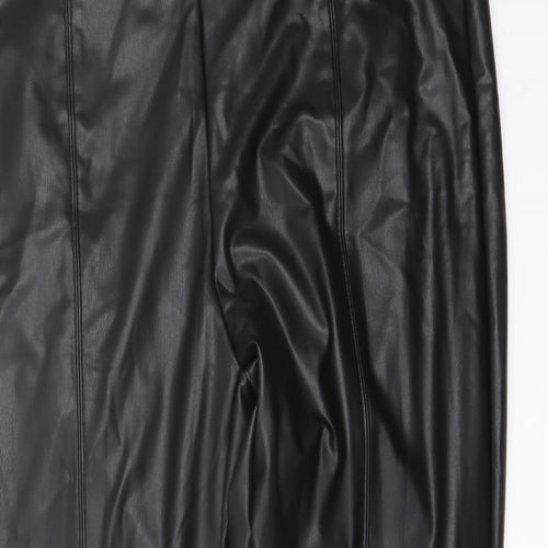 Marks and Spencer Womens Black Polyester Trousers Size 18 L25 in Regular