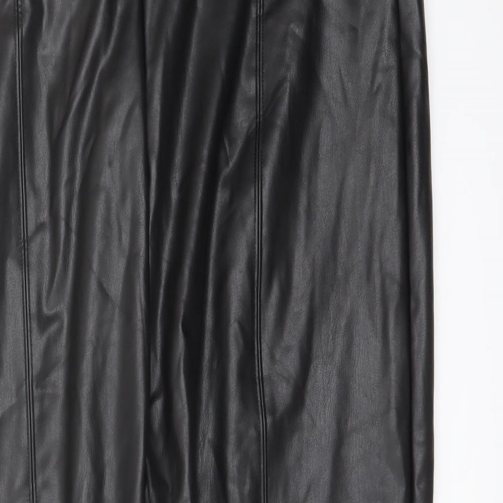 Marks and Spencer Womens Black Polyester Trousers Size 20 L24 in Regular