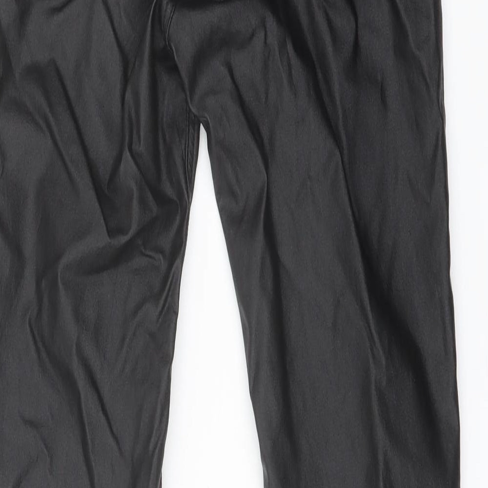 Stradivarius Womens Black Polyester Jegging Trousers Size 12 L27 in Regular Button