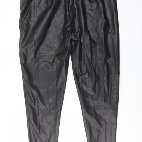 Marks and Spencer Womens Black Polyester Trousers Size 18 L27 in Regular