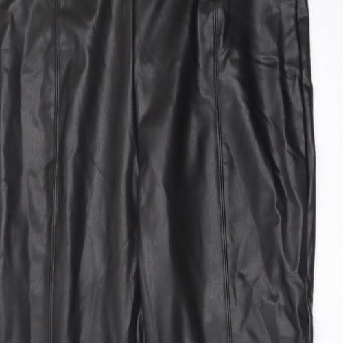 Marks and Spencer Womens Black Polyester Trousers Size 18 L27 in Regular