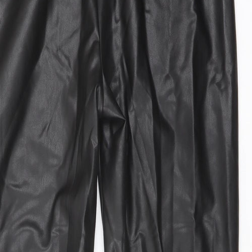 Marks and Spencer Womens Black Polyester Trousers Size 18 L27 in Regular