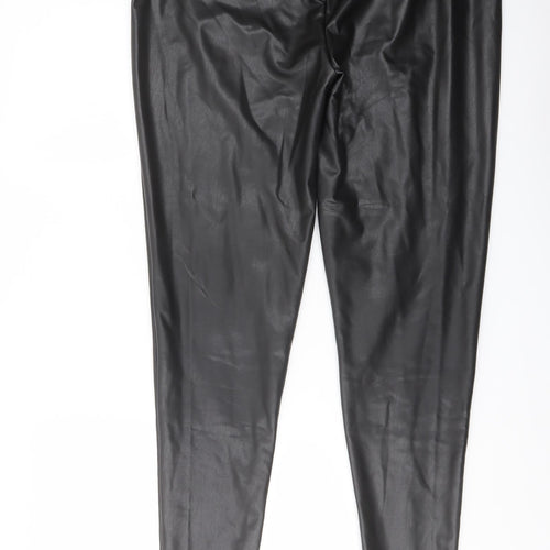 Marks and Spencer Womens Black Polyester Trousers Size 18 L29 in Regular