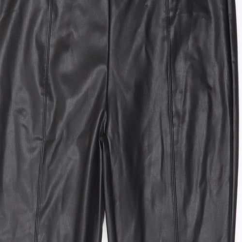 Marks and Spencer Womens Black Polyester Trousers Size 18 L29 in Regular