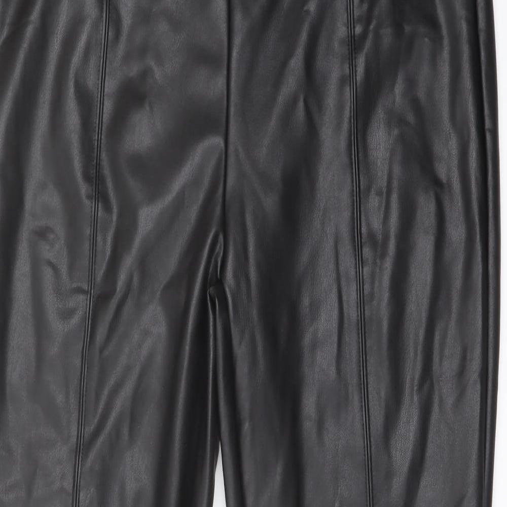 Marks and Spencer Womens Black Polyester Trousers Size 18 L29 in Regular