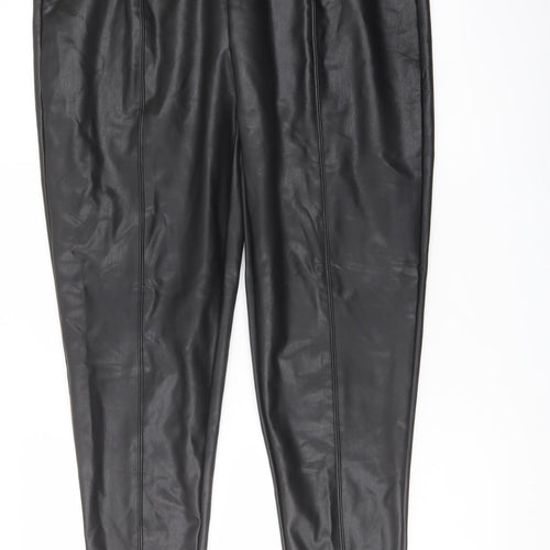 Marks and Spencer Womens Black Polyester Trousers Size 18 L29 in Regular