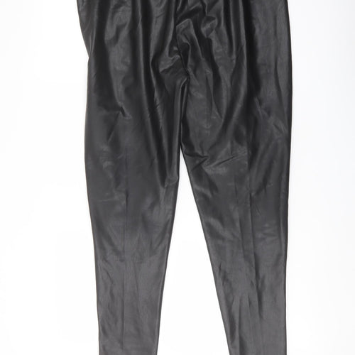 Marks and Spencer Womens Black Polyester Trousers Size 18 L29 in Regular