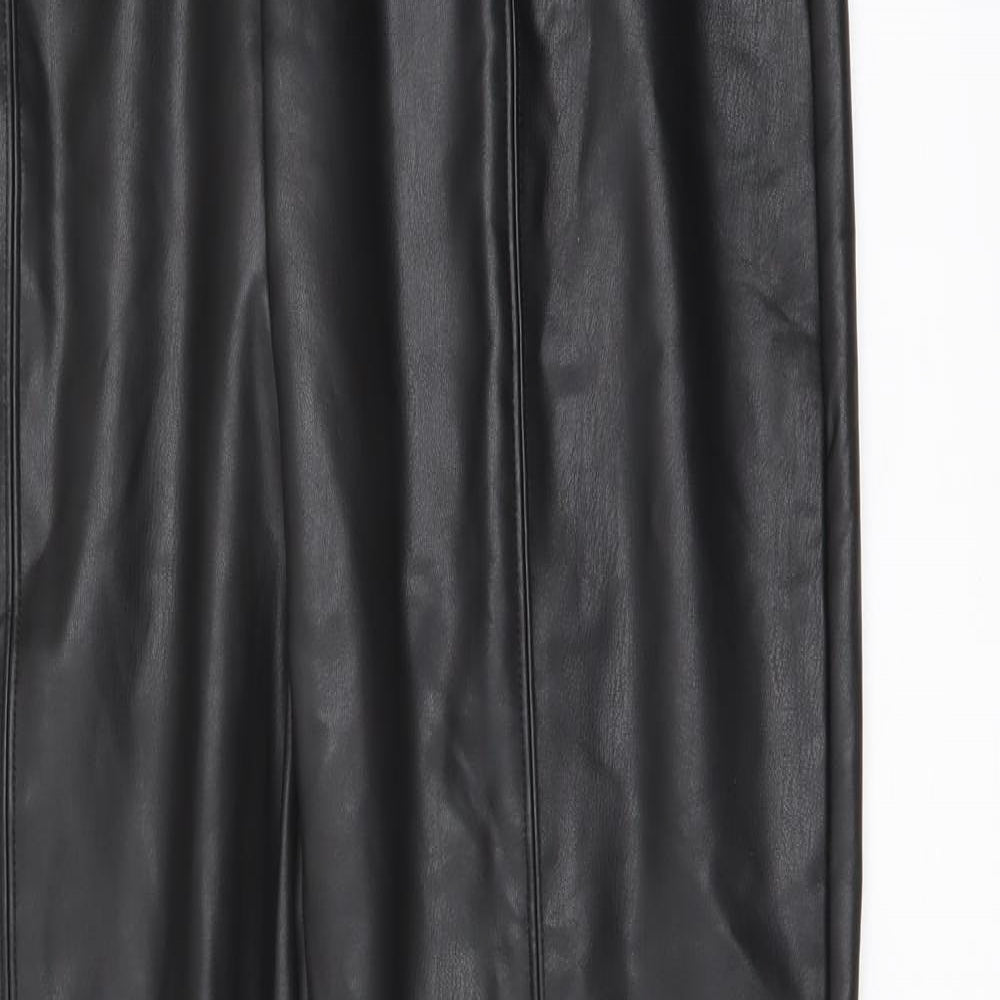 Marks and Spencer Womens Black Polyester Trousers Size 18 L29 in Regular