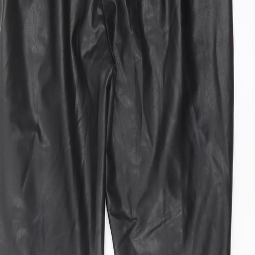 Marks and Spencer Womens Black Polyester Trousers Size 18 L29 in Regular