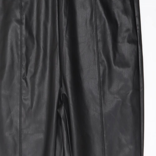 Marks and Spencer Womens Black Polyester Trousers Size 20 L29 in Regular