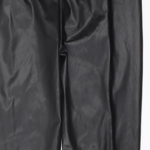 Marks and Spencer Womens Black Polyester Trousers Size 20 L29 in Regular