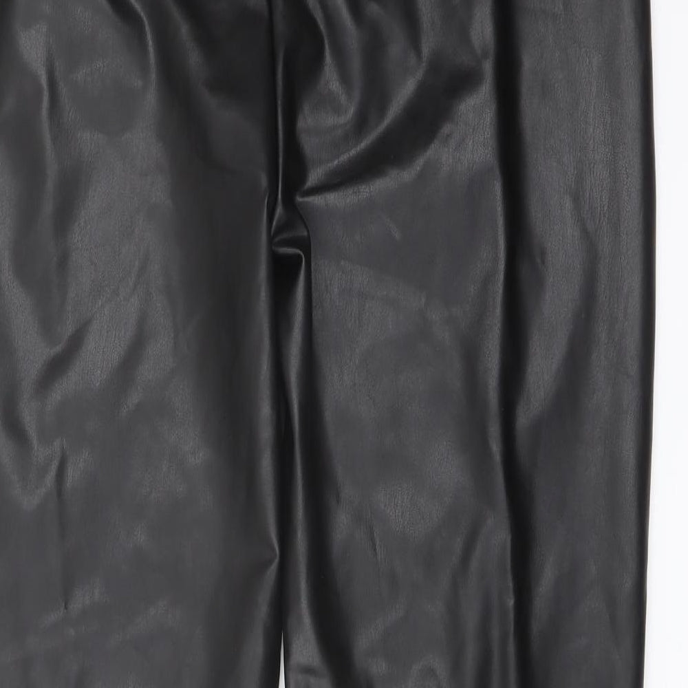 Marks and Spencer Womens Black Polyester Trousers Size 20 L29 in Regular