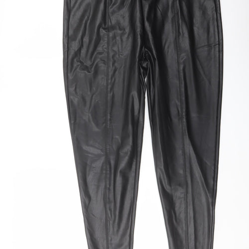 Marks and Spencer Womens Black Polyester Trousers Size 18 L27 in Regular