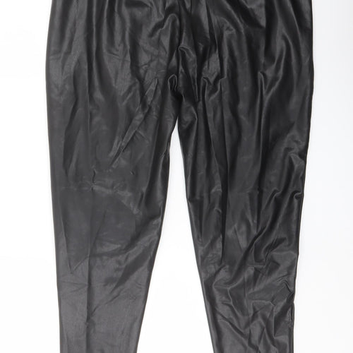 Marks and Spencer Womens Black Polyester Trousers Size 18 L27 in Regular