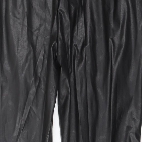 Marks and Spencer Womens Black Polyester Trousers Size 18 L27 in Regular