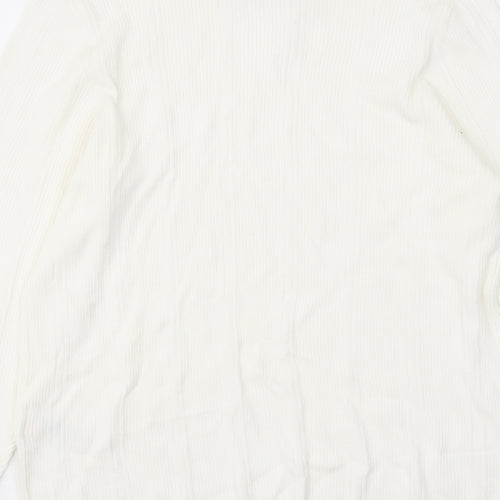 Marks and Spencer Womens Ivory Crew Neck Paisley Viscose Pullover Jumper Size 18