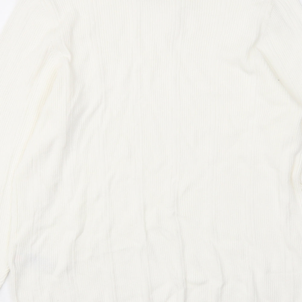 Marks and Spencer Womens Ivory Crew Neck Paisley Viscose Pullover Jumper Size 18