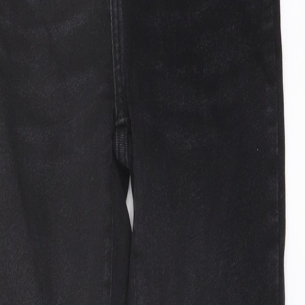 Zara Womens Black Cotton Skinny Jeans Size 8 L27 in Regular Button