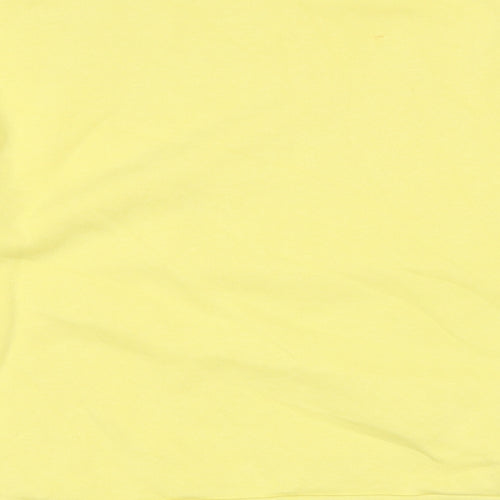 Topshop Womens Yellow Cotton Pullover Sweatshirt Size S Pullover