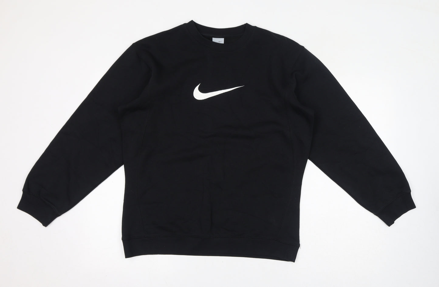Nike Boys Black Cotton Pullover Sweatshirt Size 13-14 Years Pullover - Size 13-15, Logo