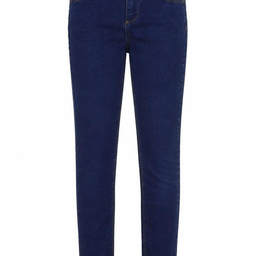 Denim & Co. Girls Blue Cotton Skinny Jeans Size 9-10 Years L23 in Regular Zip