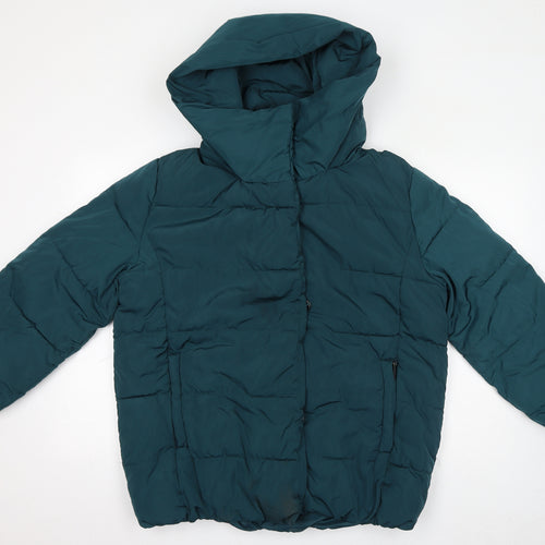 Roman Womens Green Puffer Jacket Jacket Size 16 Zip