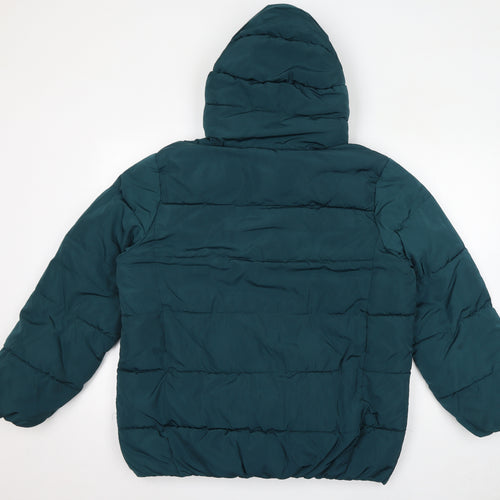 Roman Womens Green Puffer Jacket Jacket Size 16 Zip